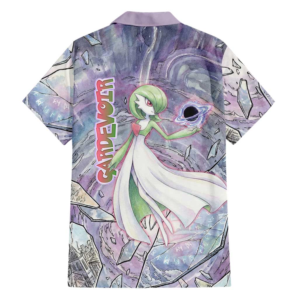 Gardevoir Family Matching Mermaid Dress and Hawaiian Shirt Shattered Crystal Galaxy Art