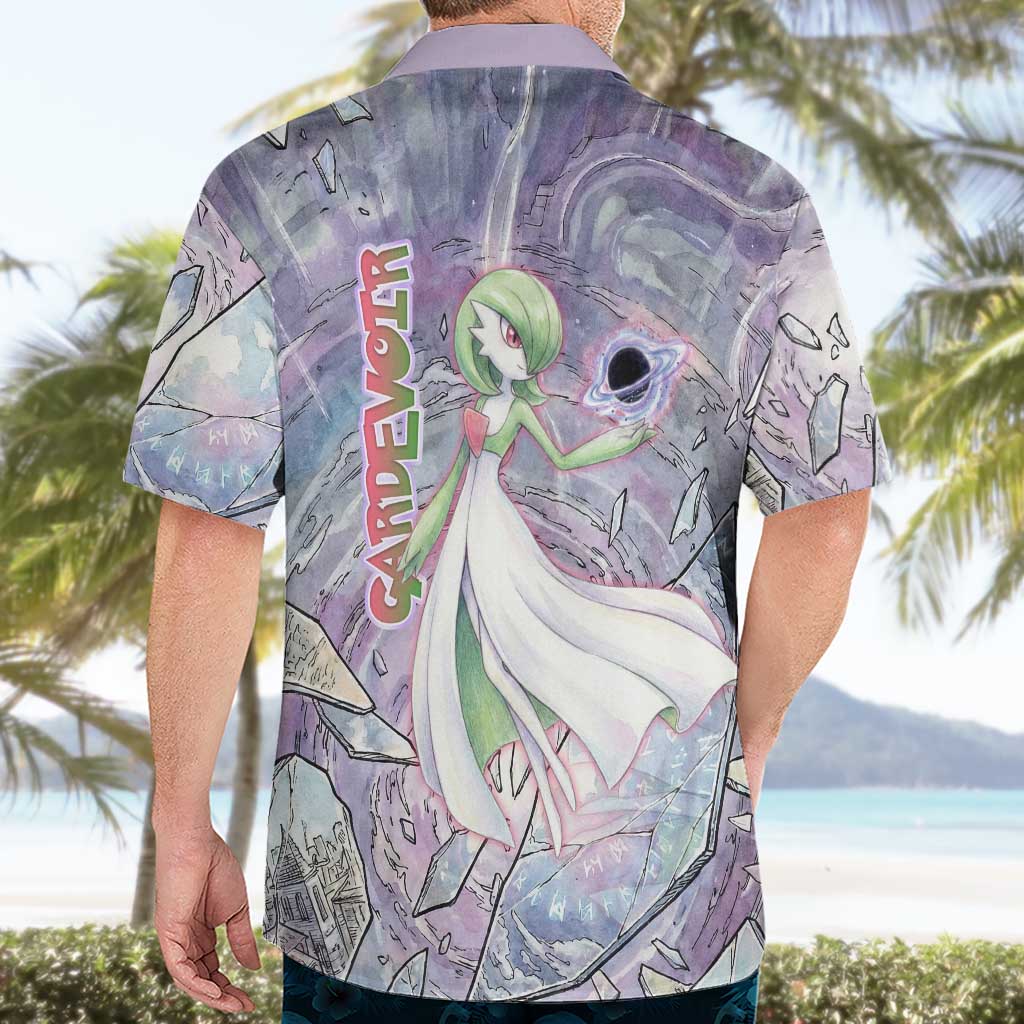 Gardevoir Hawaiian Shirt Shattered Crystal Galaxy Art