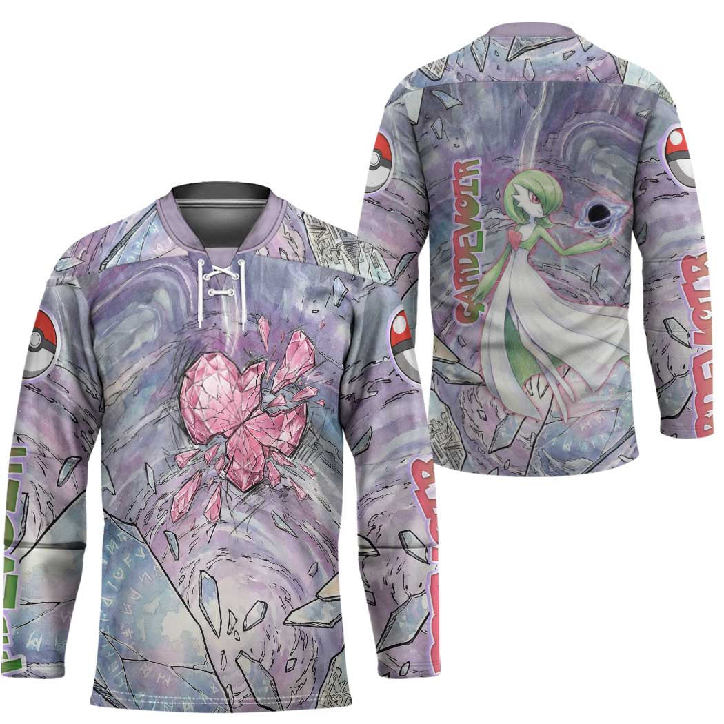 Gardevoir Hockey Jersey Shattered Crystal Galaxy Art