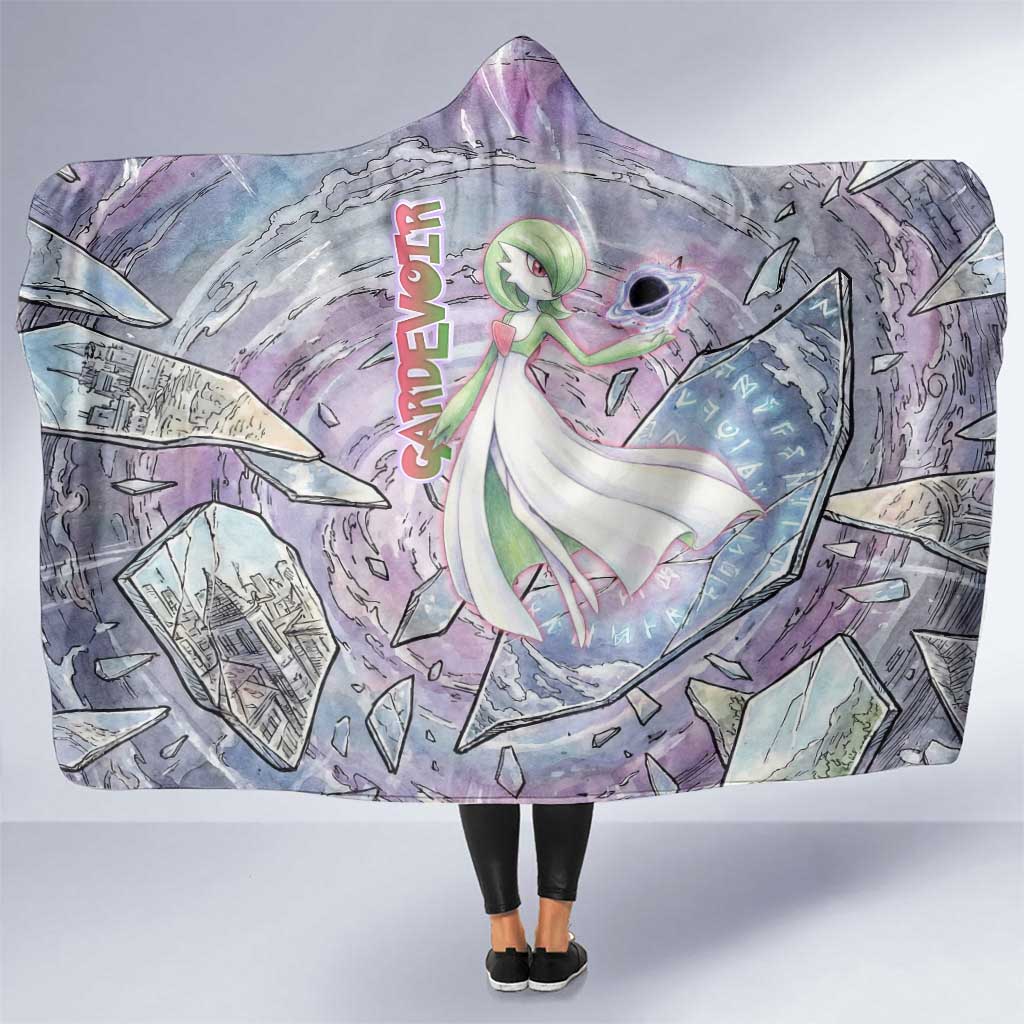 Gardevoir Hooded Blanket Shattered Crystal Galaxy Art