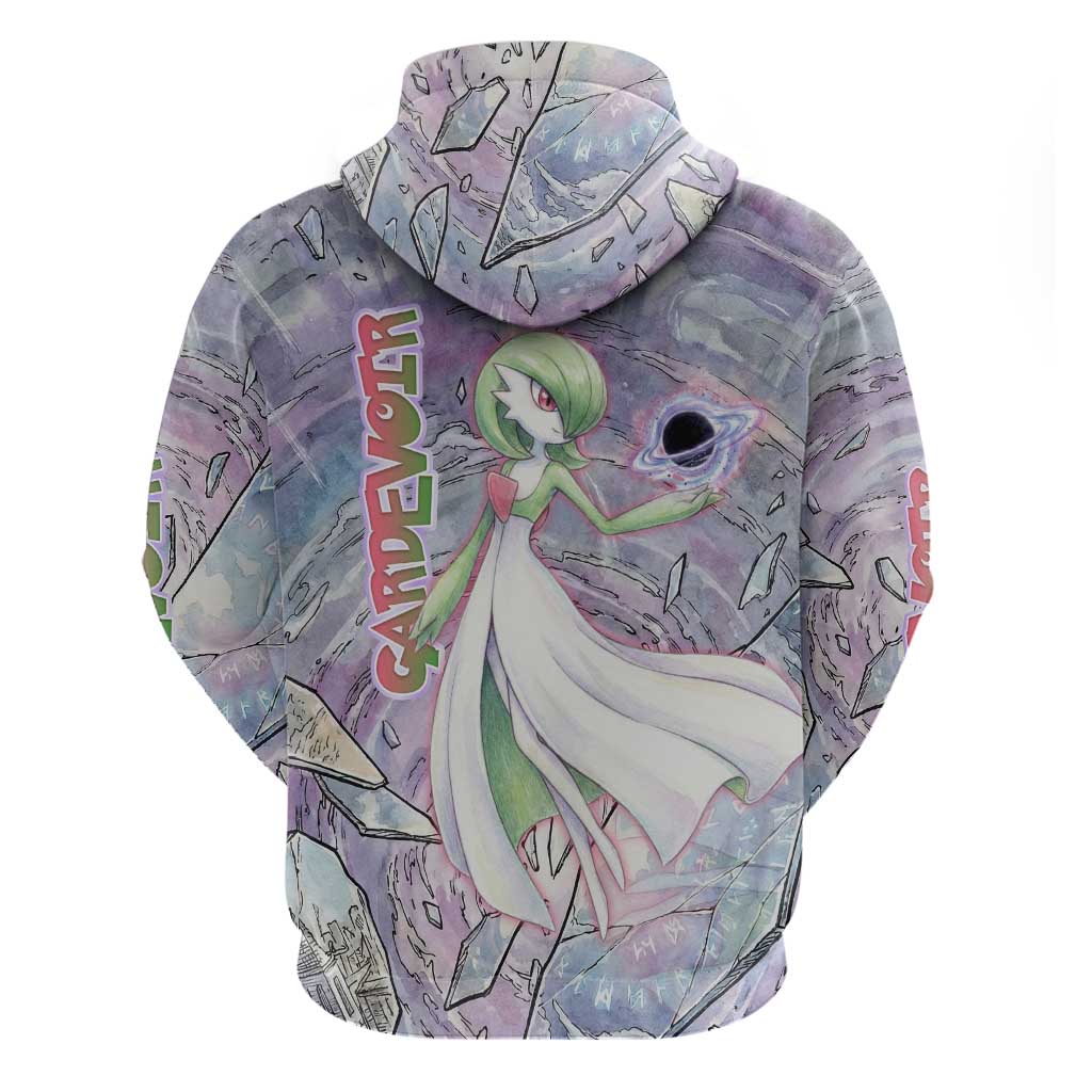 Gardevoir Hoodie Shattered Crystal Galaxy Art