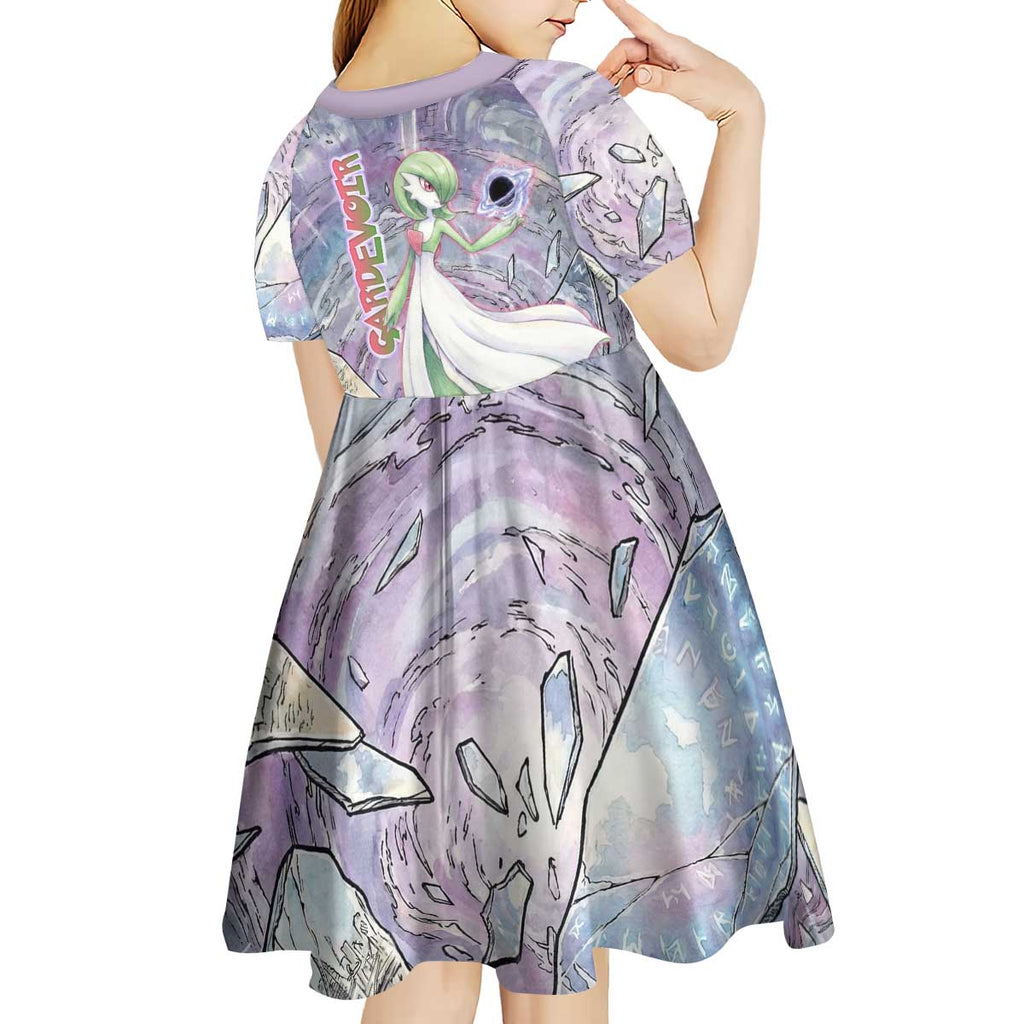 Gardevoir Kid Short Sleeve Dress Shattered Crystal Galaxy Art