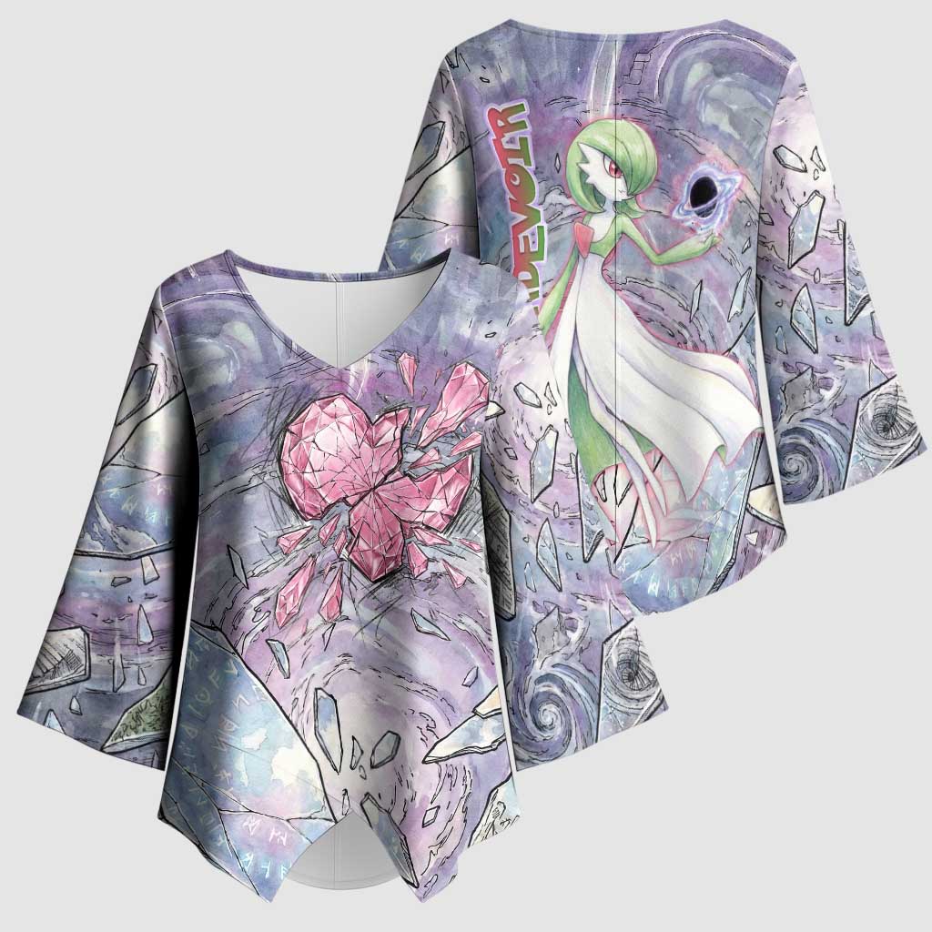 Gardevoir Kimono Sleeve Blouse Shattered Crystal Galaxy Art
