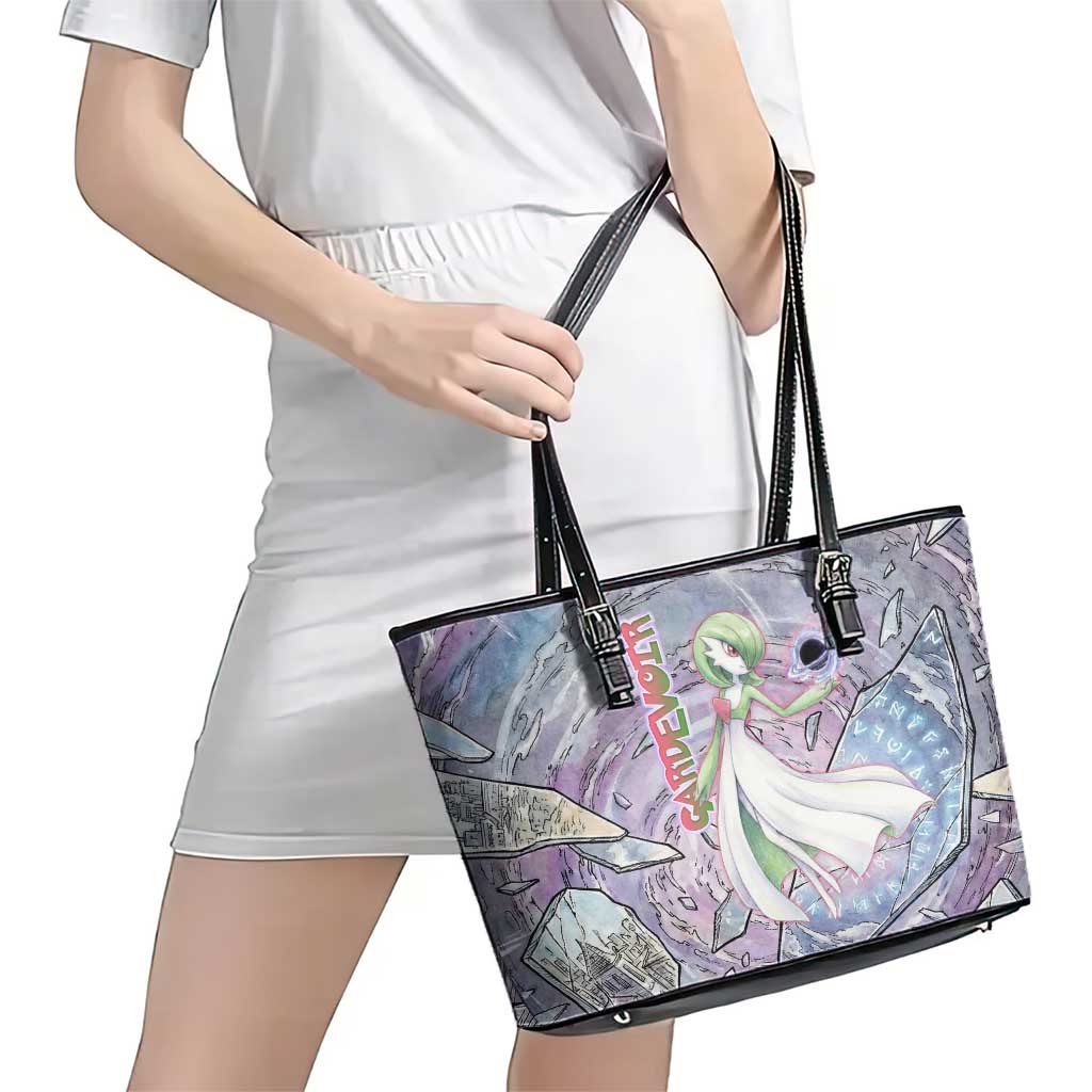 Gardevoir Leather Tote Bag Shattered Crystal Galaxy Art