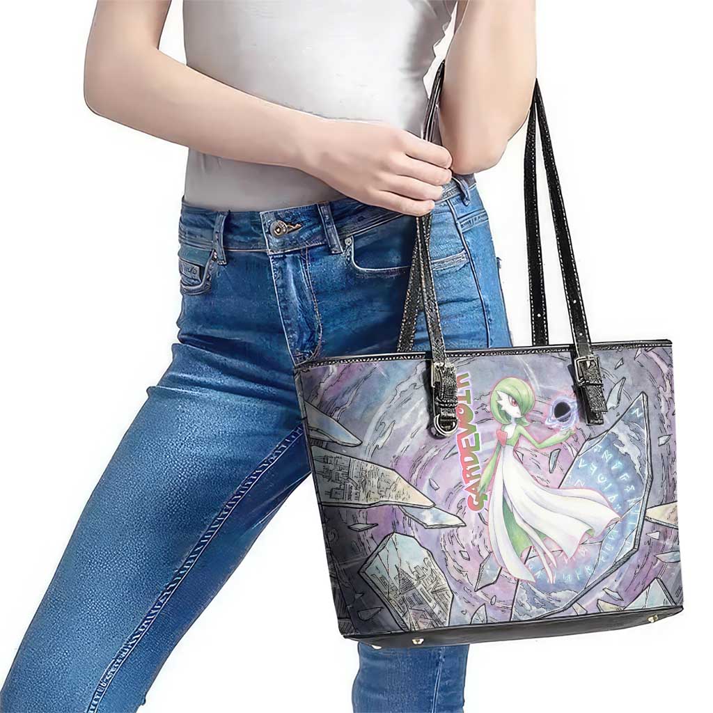 Gardevoir Leather Tote Bag Shattered Crystal Galaxy Art