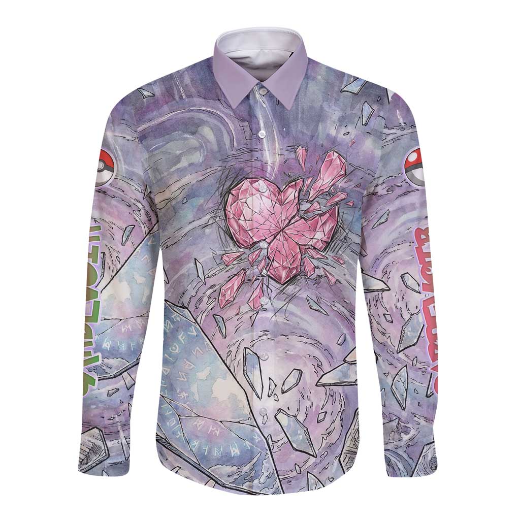 Gardevoir Long Sleeve Button Shirt Shattered Crystal Galaxy Art