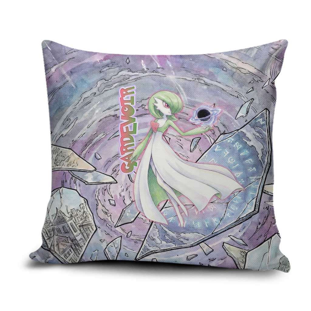 Gardevoir Pillow Cover Shattered Crystal Galaxy Art