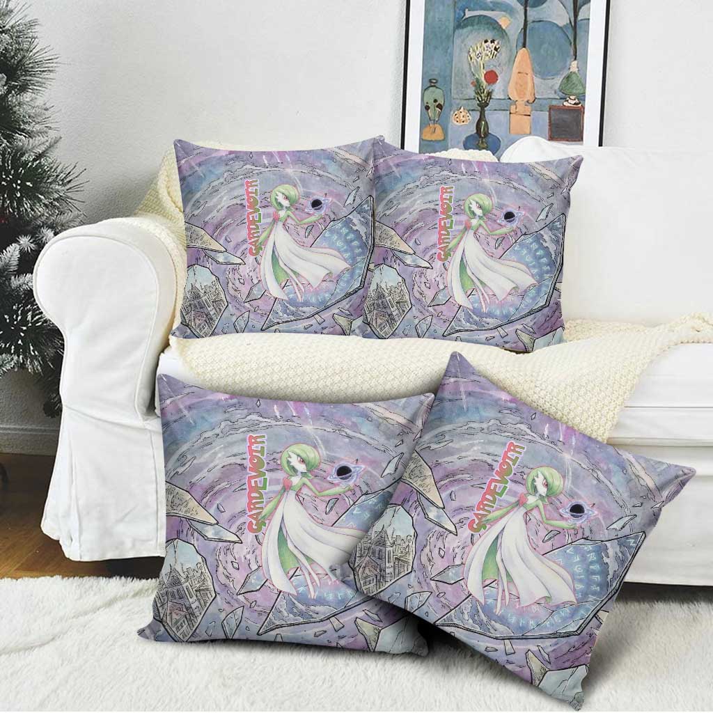 Gardevoir Pillow Cover Shattered Crystal Galaxy Art