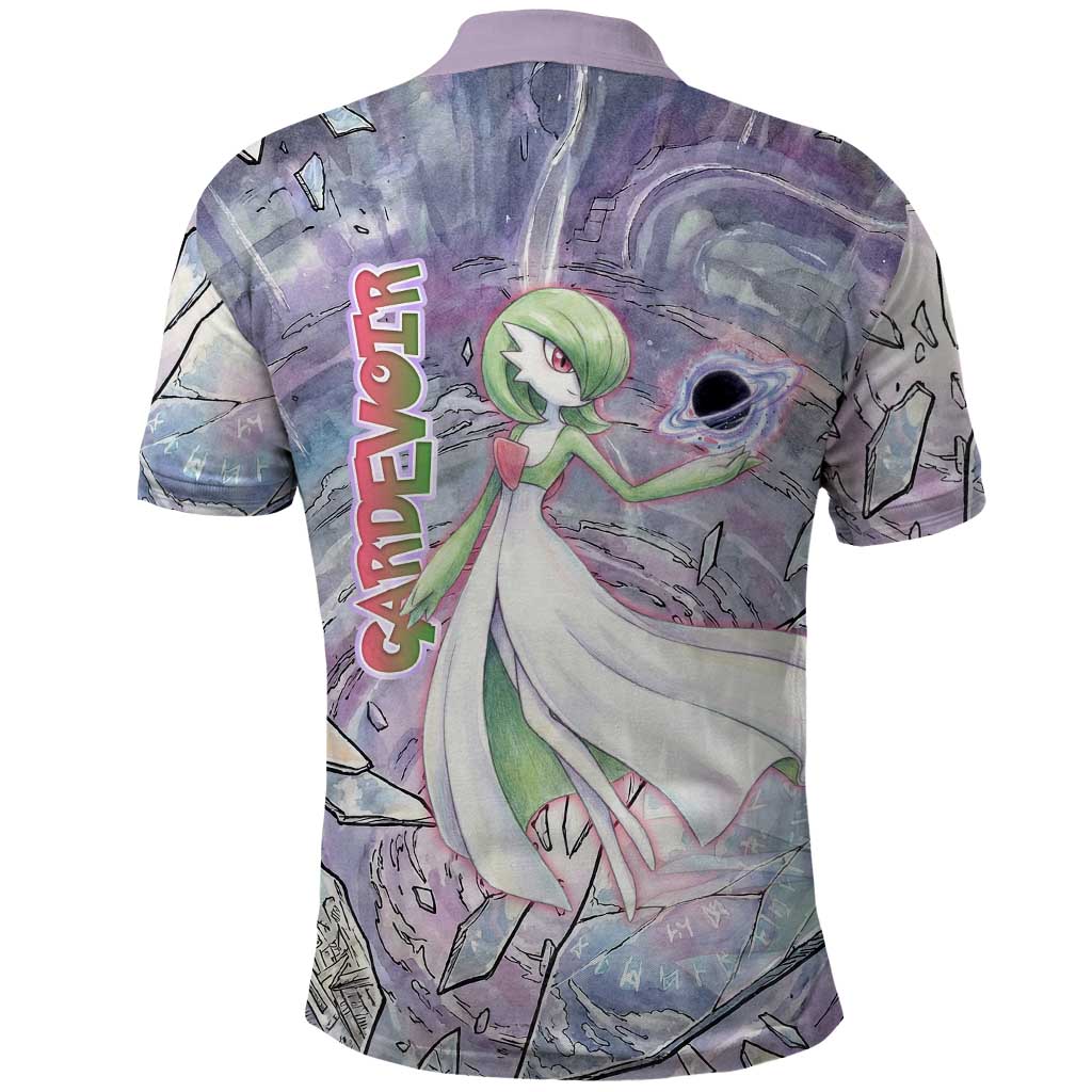 Gardevoir Polo Shirt Shattered Crystal Galaxy Art