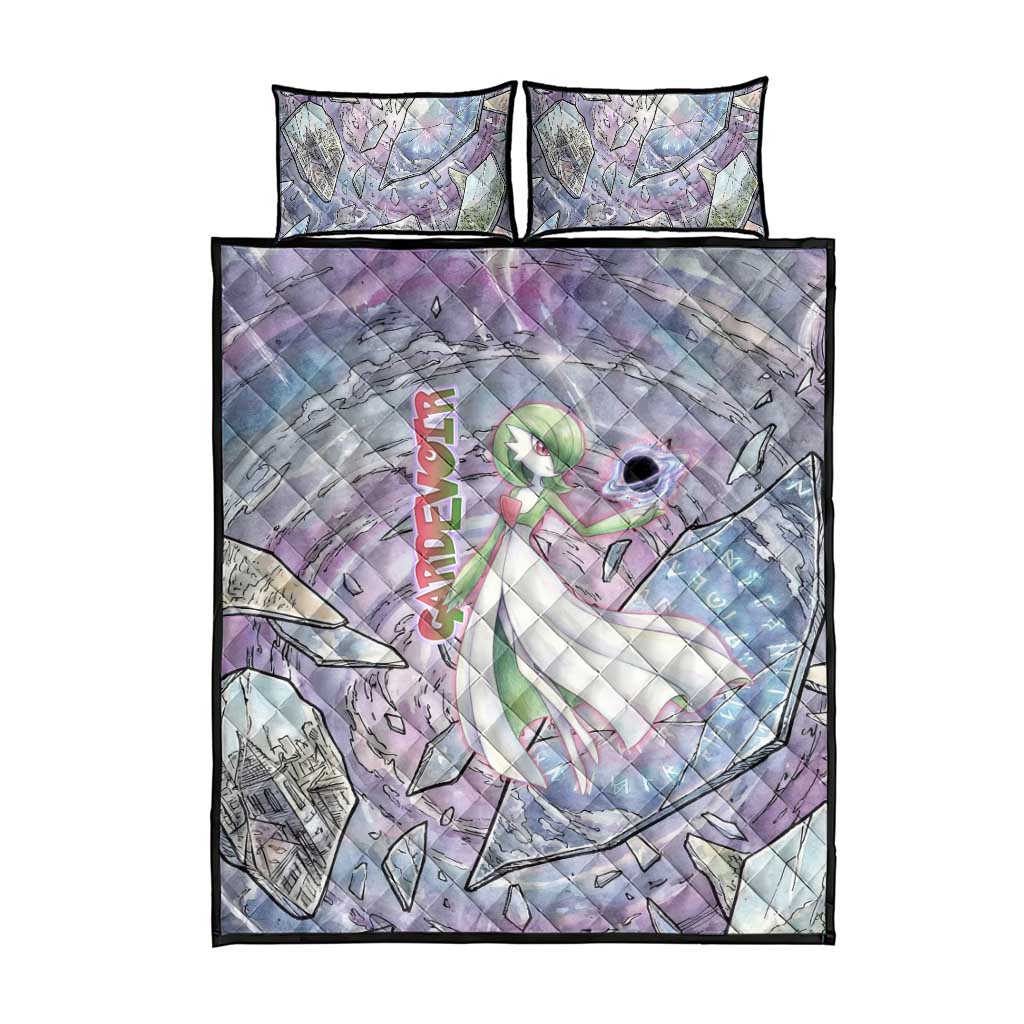 Gardevoir Quilt Bed Set Shattered Crystal Galaxy Art