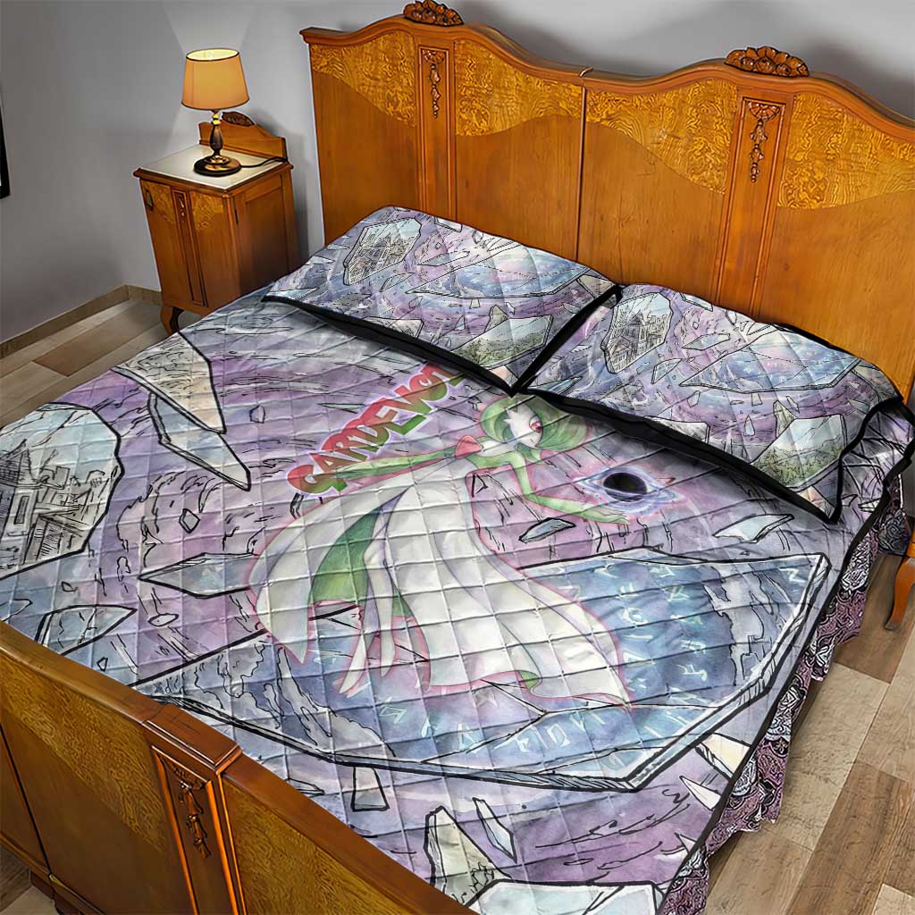 Gardevoir Quilt Bed Set Shattered Crystal Galaxy Art