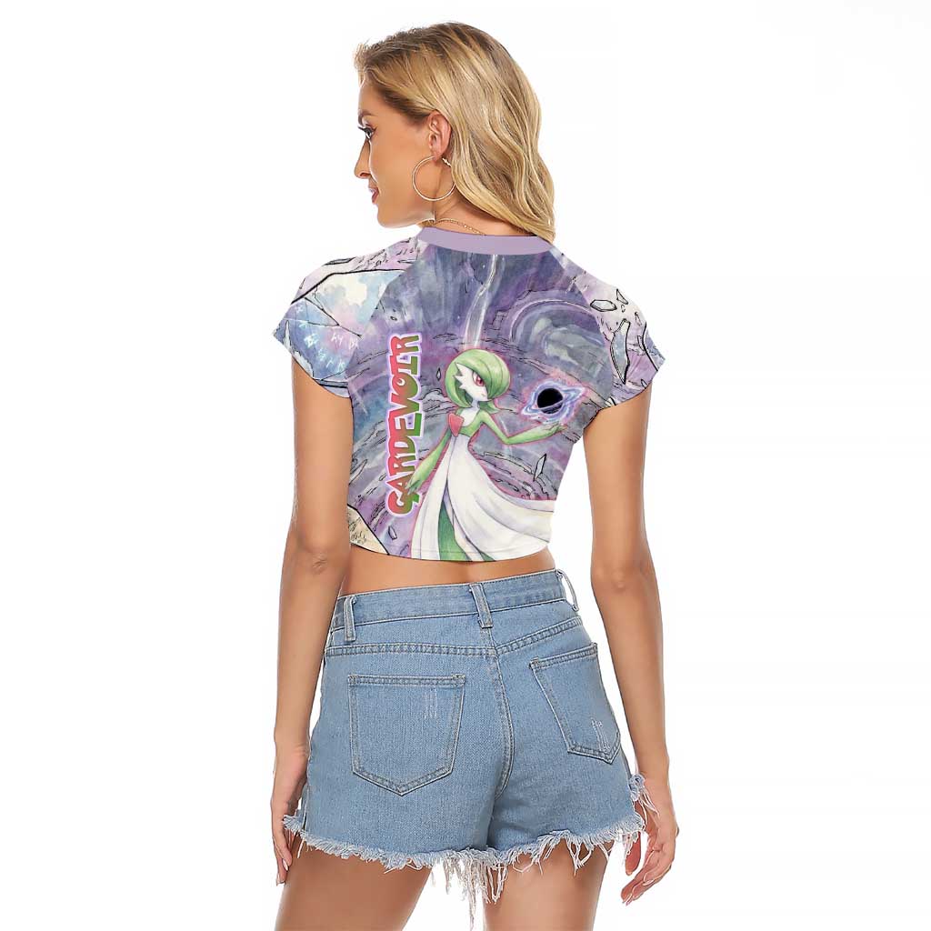 Gardevoir Raglan Cropped T Shirt Shattered Crystal Galaxy Art