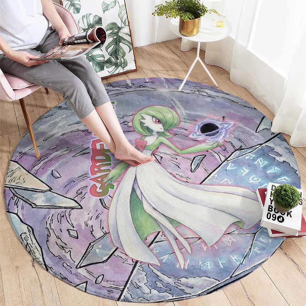 Gardevoir Round Carpet Shattered Crystal Galaxy Art