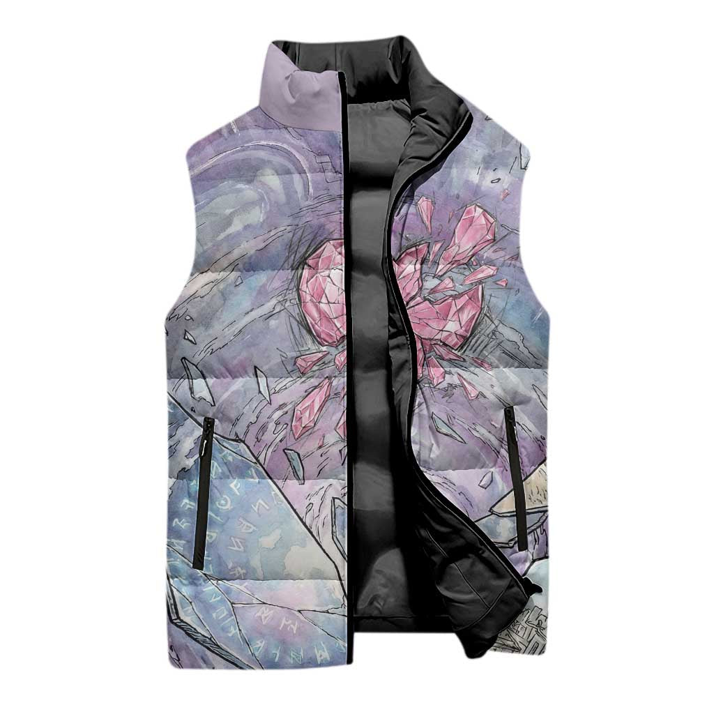 Gardevoir Sleeveless Puffer Jacket Shattered Crystal Galaxy Art