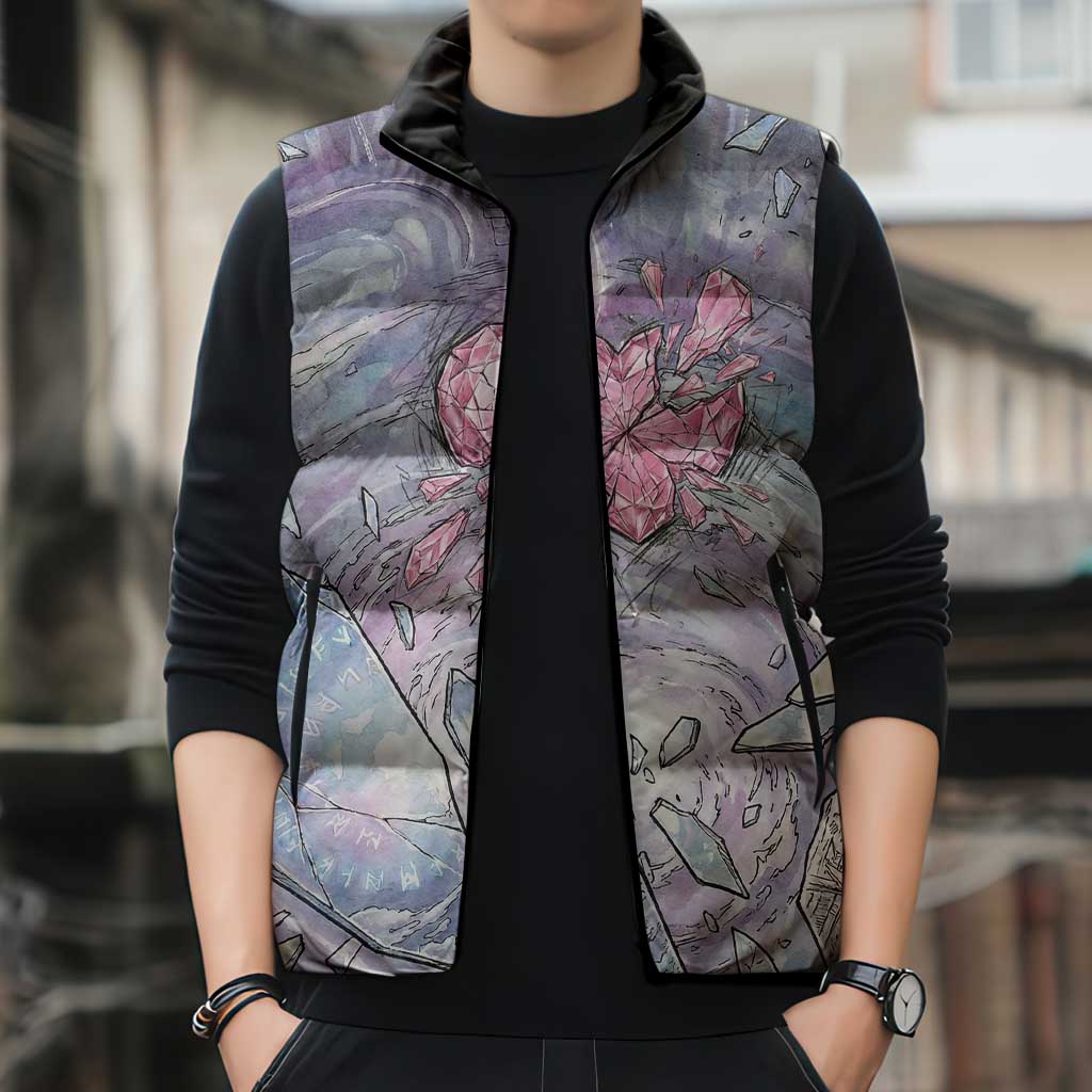 Gardevoir Sleeveless Puffer Jacket Shattered Crystal Galaxy Art
