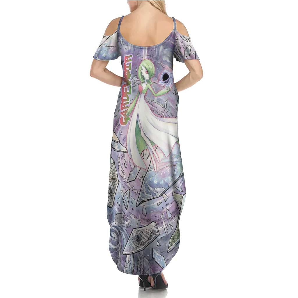 Gardevoir Summer Maxi Dress Shattered Crystal Galaxy Art