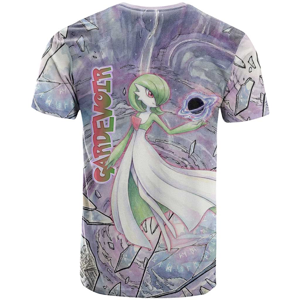 Gardevoir T Shirt Shattered Crystal Galaxy Art
