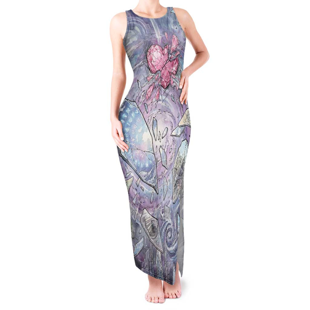 Gardevoir Tank Maxi Dress Shattered Crystal Galaxy Art