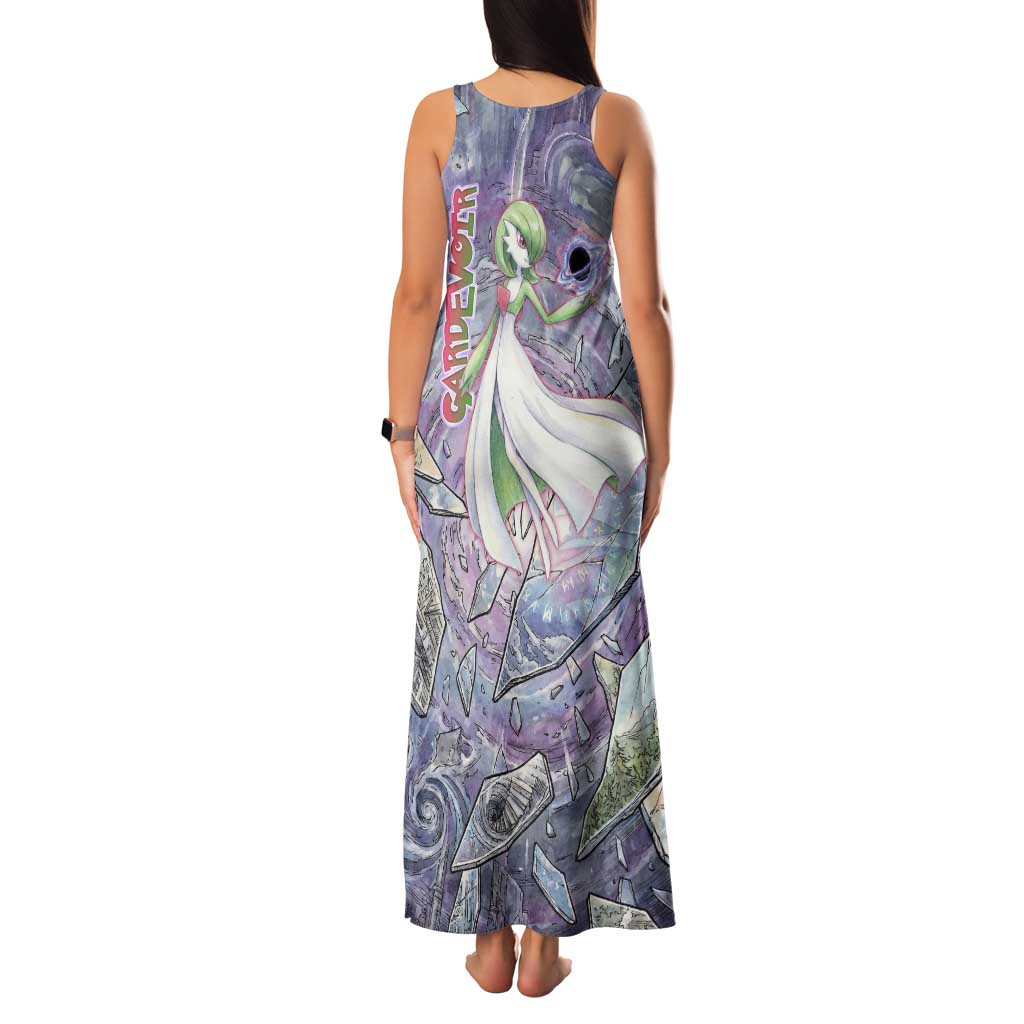 Gardevoir Tank Maxi Dress Shattered Crystal Galaxy Art