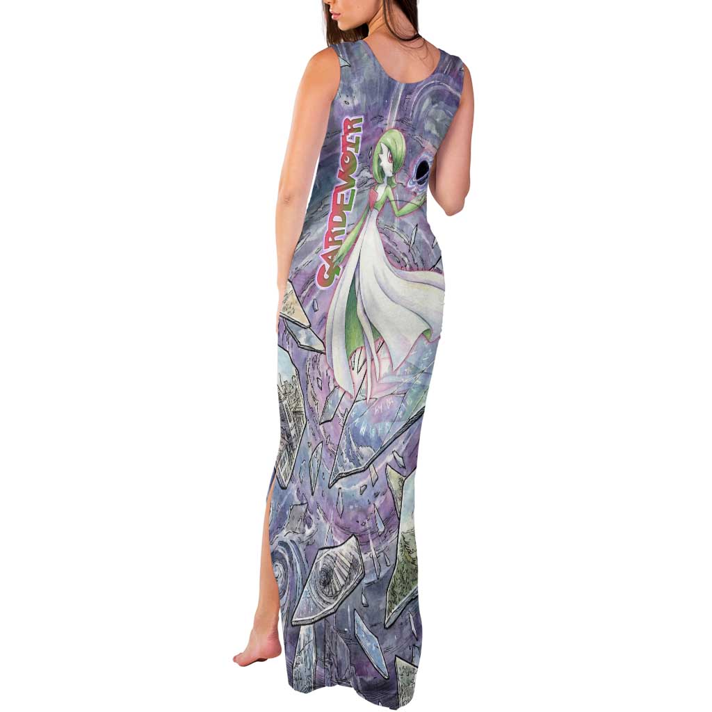 Gardevoir Tank Maxi Dress Shattered Crystal Galaxy Art