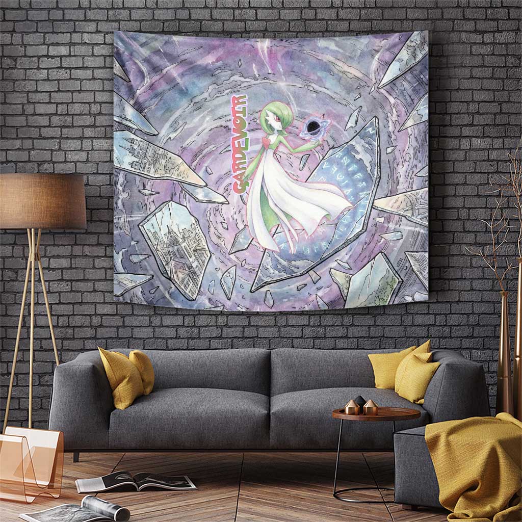 Gardevoir Tapestry Shattered Crystal Galaxy Art