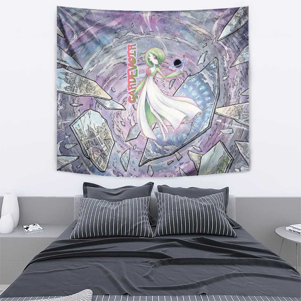 Gardevoir Tapestry Shattered Crystal Galaxy Art