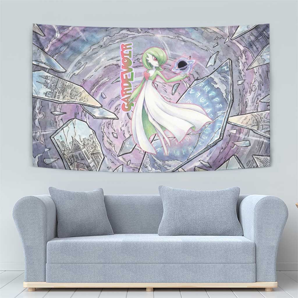 Gardevoir Tapestry Shattered Crystal Galaxy Art
