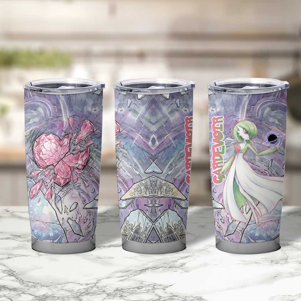 Gardevoir Tumbler Cup Shattered Crystal Galaxy Art