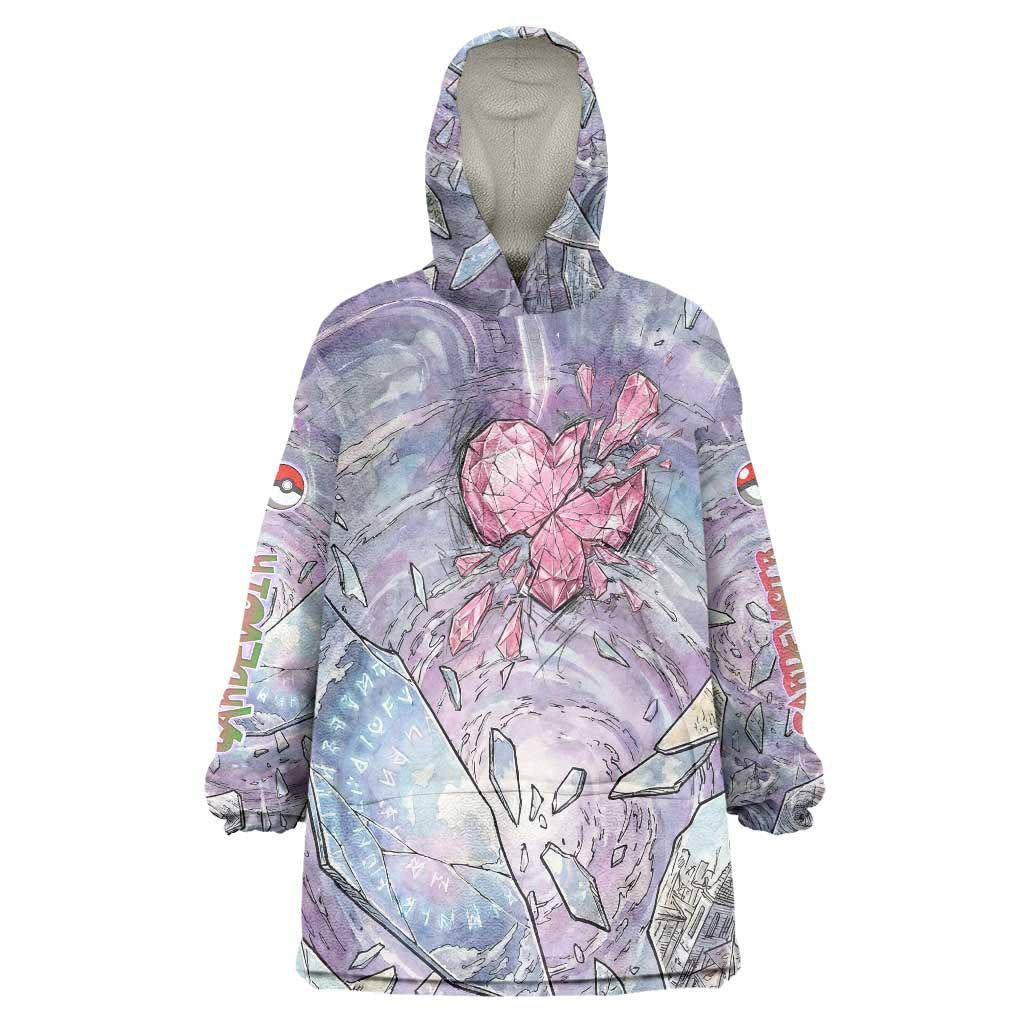 Gardevoir Wearable Blanket Hoodie Shattered Crystal Galaxy Art