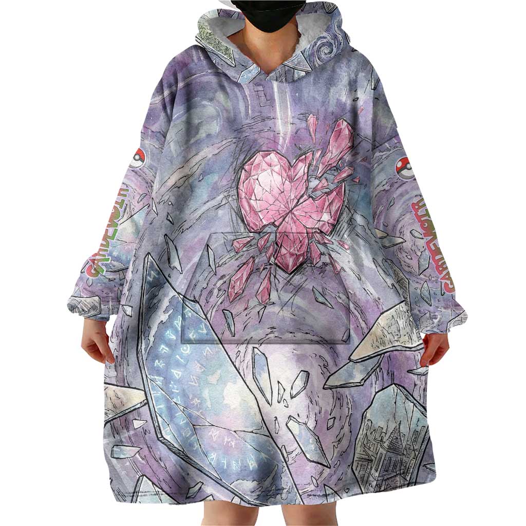 Gardevoir Wearable Blanket Hoodie Shattered Crystal Galaxy Art