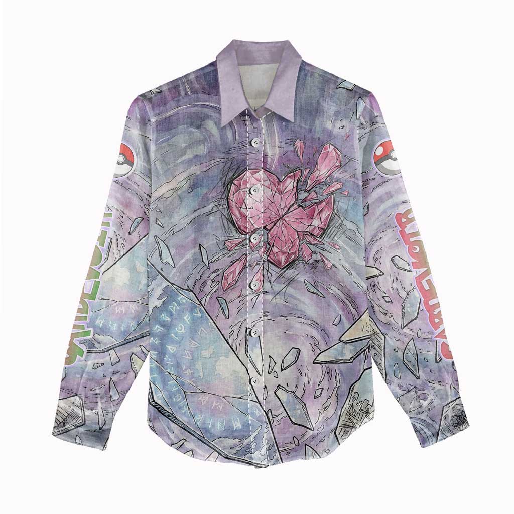 Gardevoir Women Casual Shirt Shattered Crystal Galaxy Art