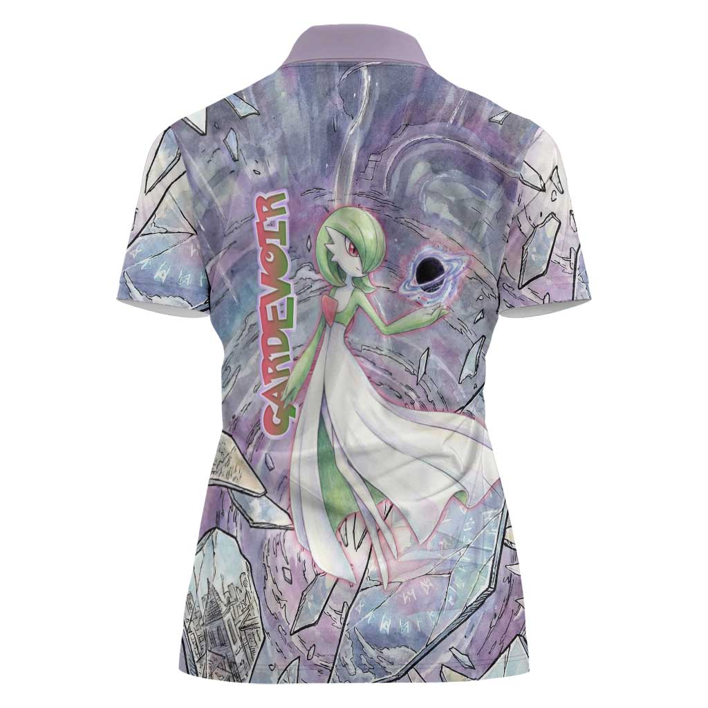Gardevoir Women Polo Shirt Shattered Crystal Galaxy Art
