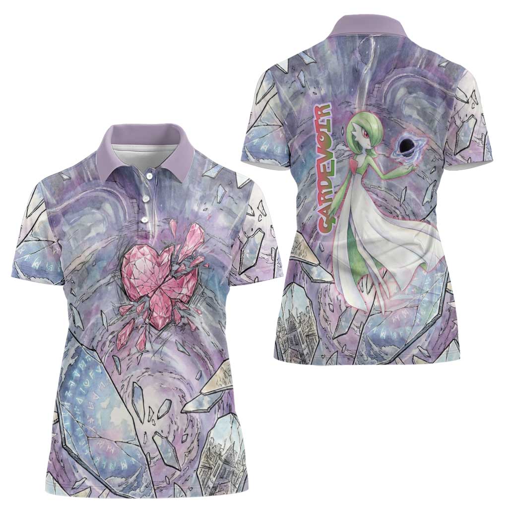 Gardevoir Women Polo Shirt Shattered Crystal Galaxy Art