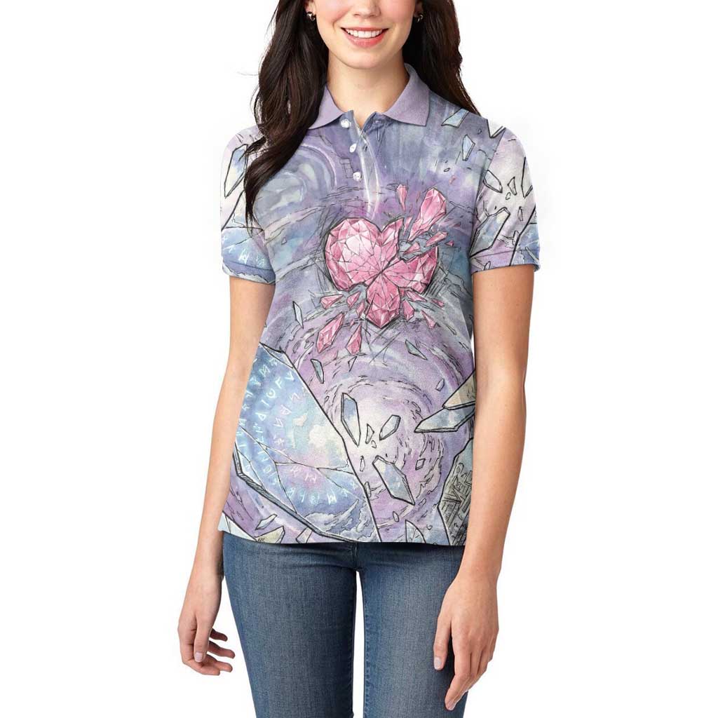 Gardevoir Women Polo Shirt Shattered Crystal Galaxy Art