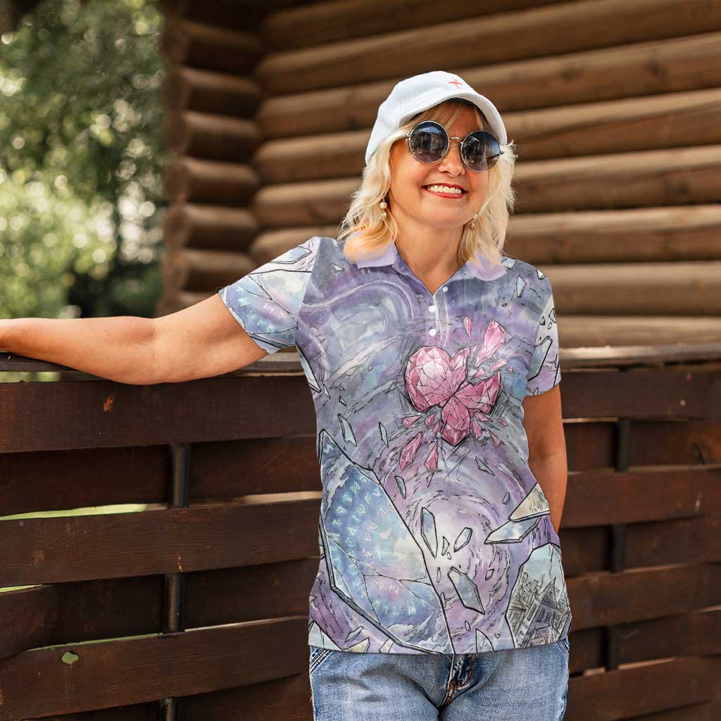 Gardevoir Women Polo Shirt Shattered Crystal Galaxy Art