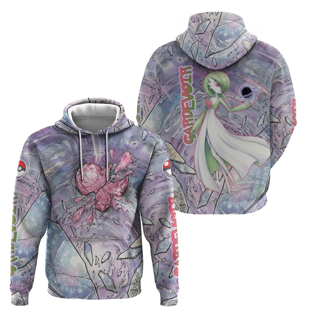 Gardevoir Zip Hoodie Shattered Crystal Galaxy Art