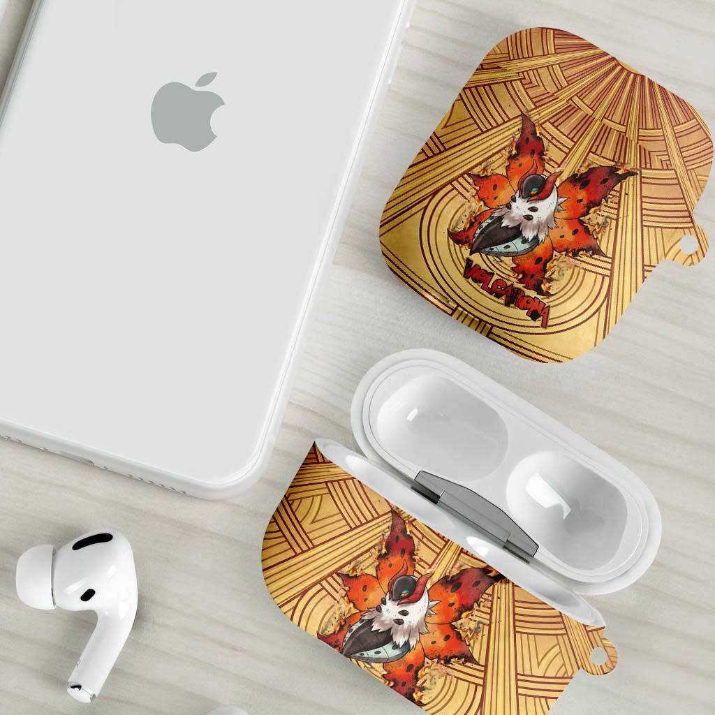 Volcarona AirPods Case Aztec Sun God Tapestry Art