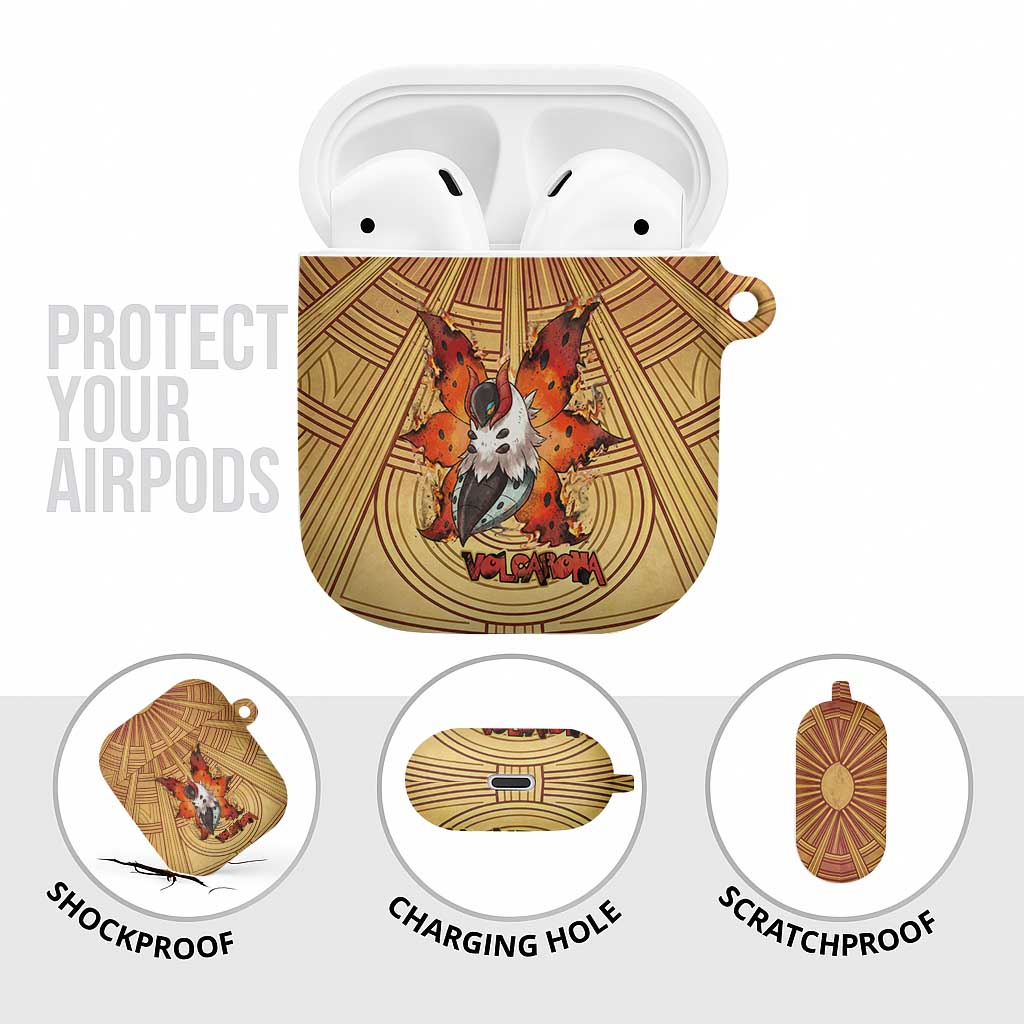 Volcarona AirPods Case Aztec Sun God Tapestry Art