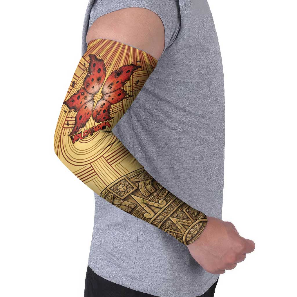 Volcarona Arm Sleeves Aztec Sun God Tapestry Art