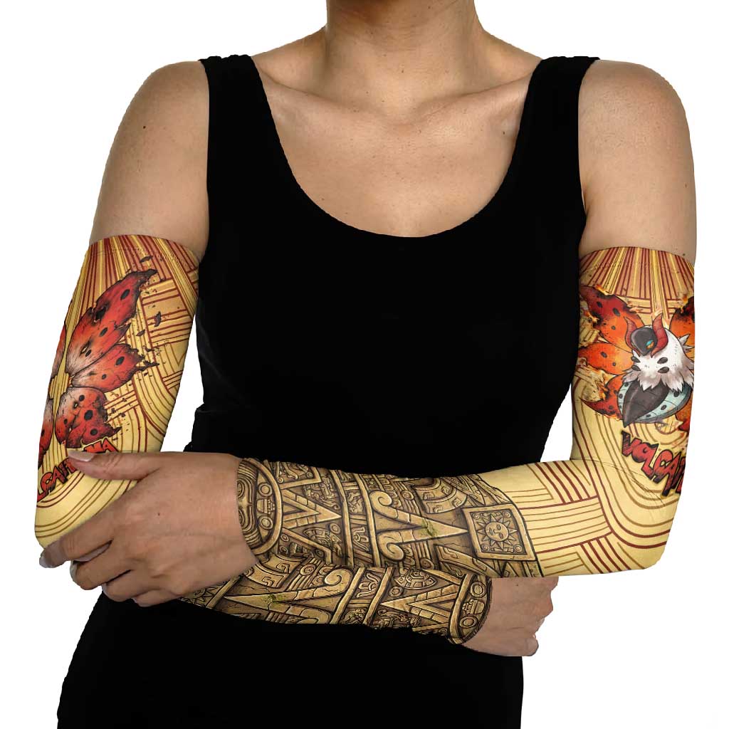 Volcarona Arm Sleeves Aztec Sun God Tapestry Art