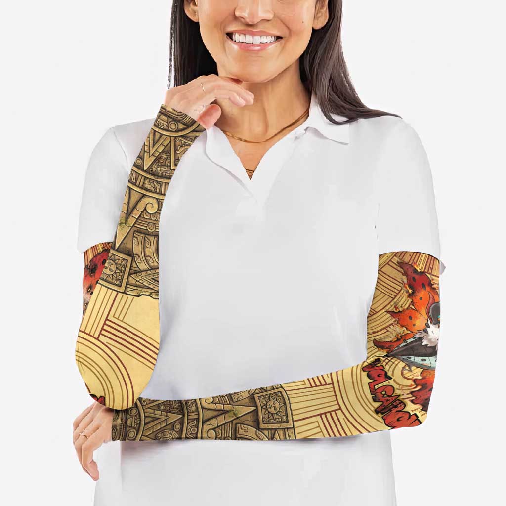 Volcarona Arm Sleeves Aztec Sun God Tapestry Art