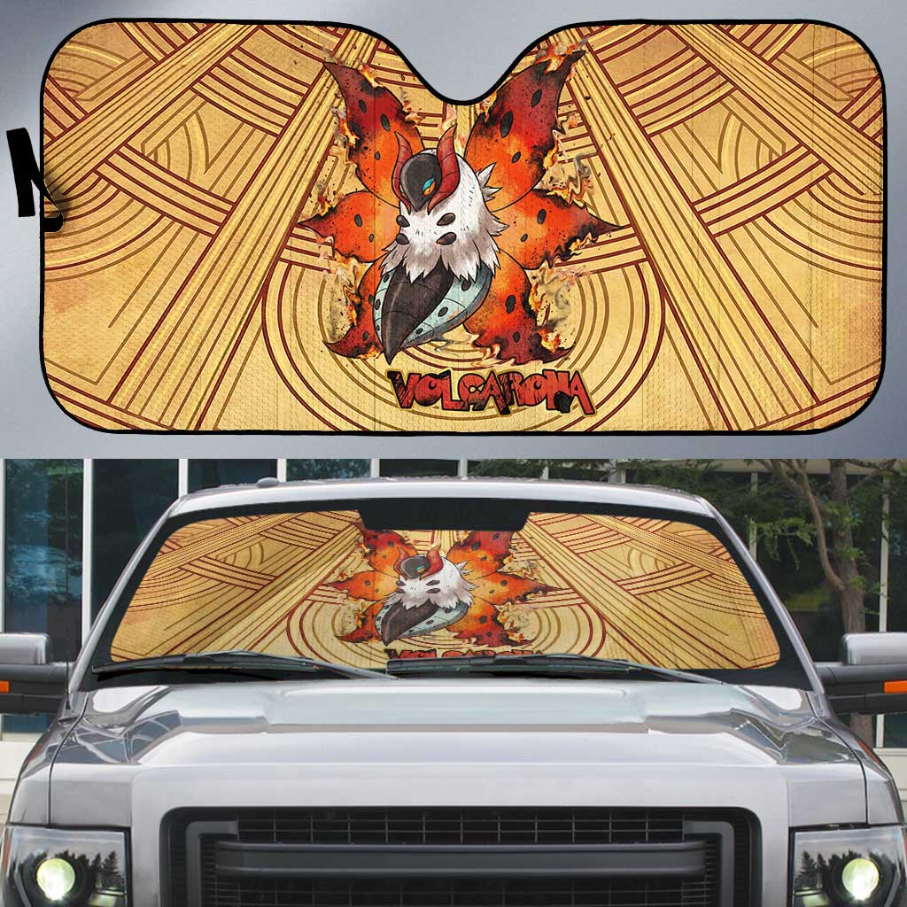 Volcarona Auto Sun Shade Aztec Sun God Tapestry Art