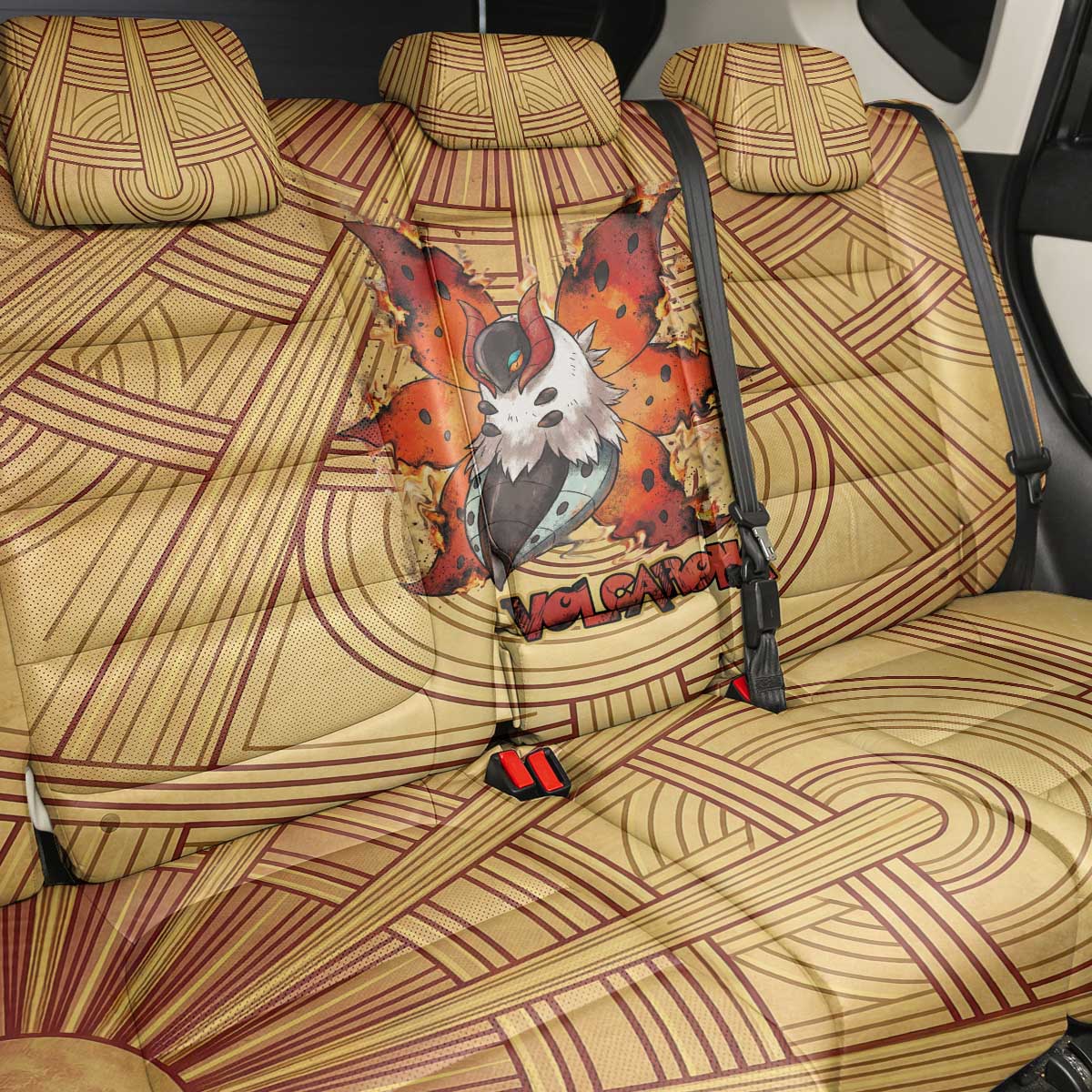 Volcarona Back Car Seat Cover Aztec Sun God Tapestry Art