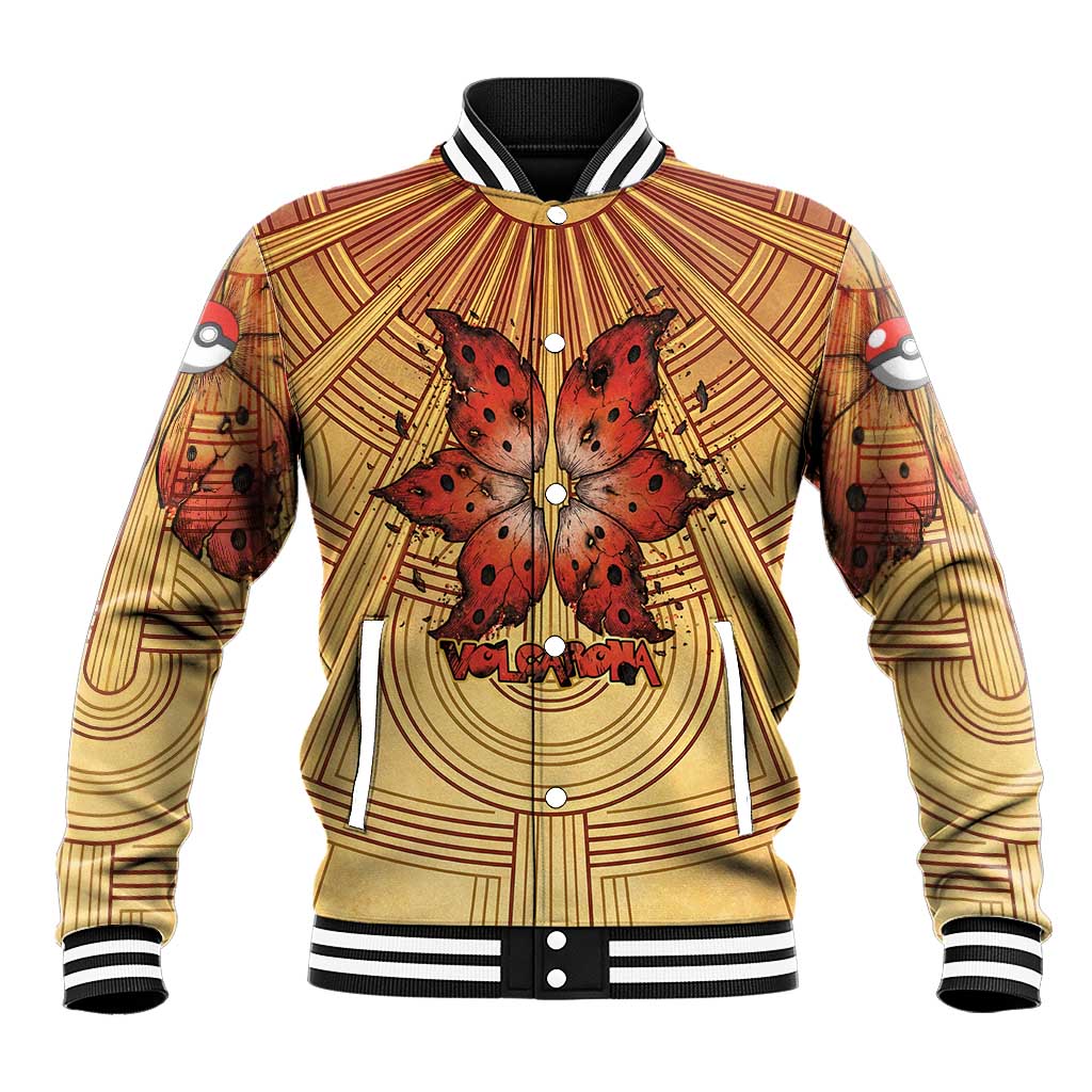 Volcarona Baseball Jacket Aztec Sun God Tapestry Art