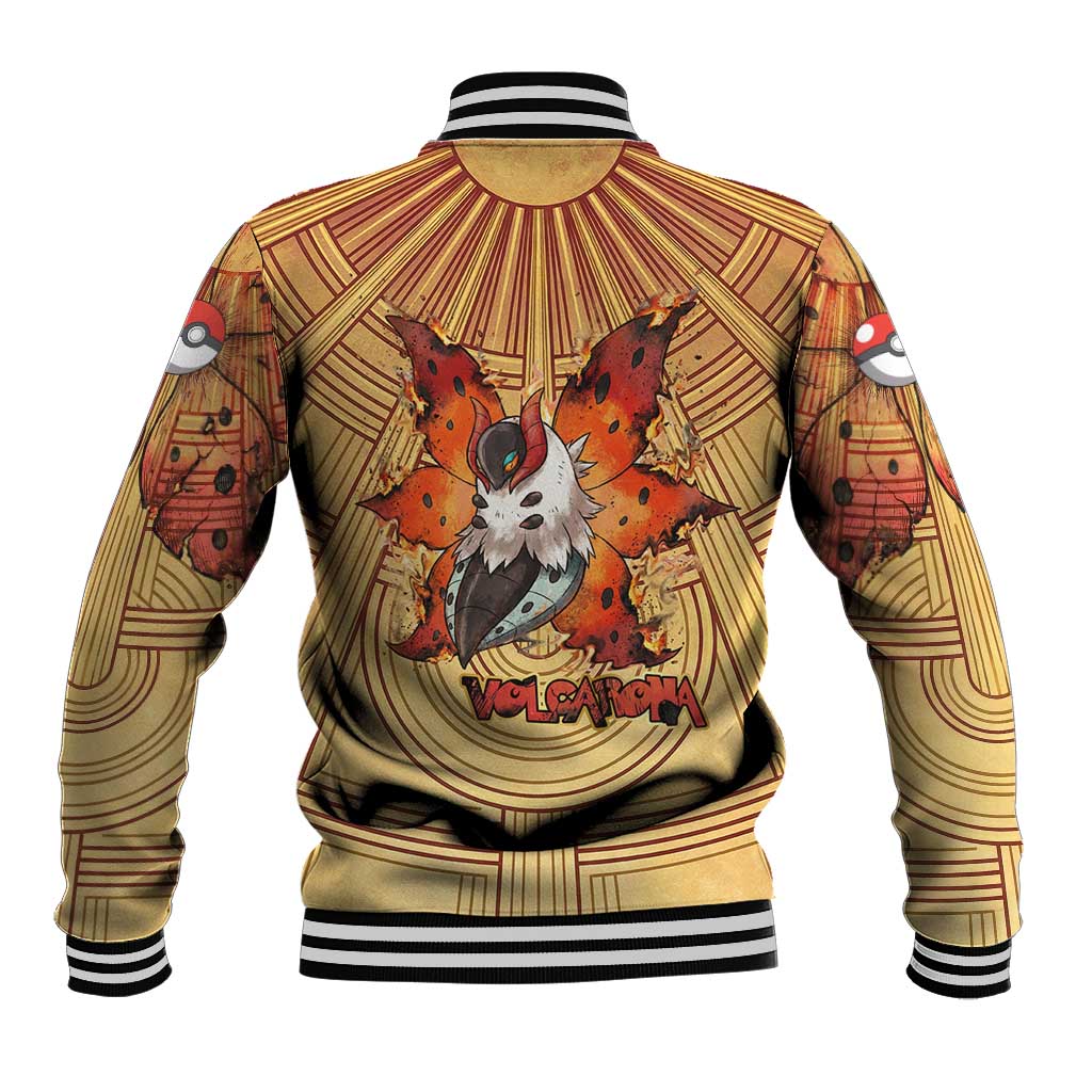 Volcarona Baseball Jacket Aztec Sun God Tapestry Art