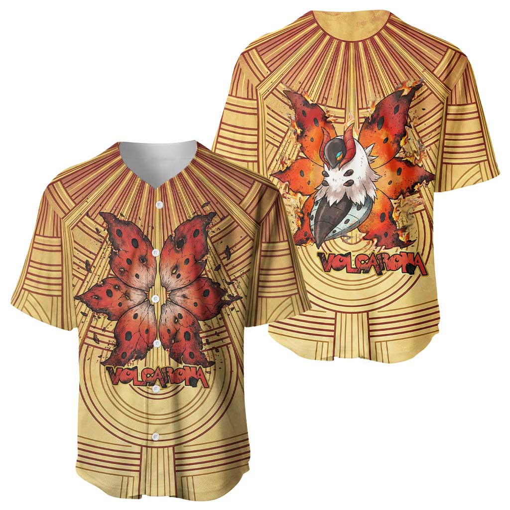 Volcarona Baseball Jersey Aztec Sun God Tapestry Art