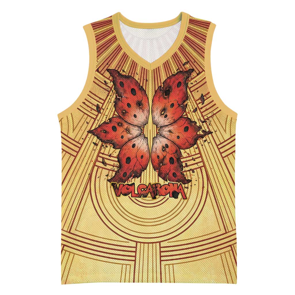 Volcarona Basketball Jersey Aztec Sun God Tapestry Art