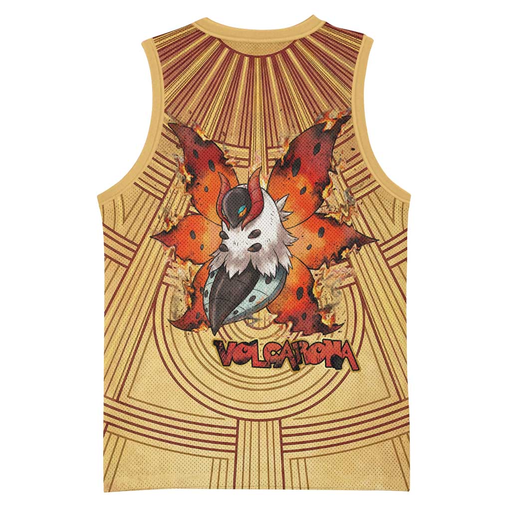 Volcarona Basketball Jersey Aztec Sun God Tapestry Art