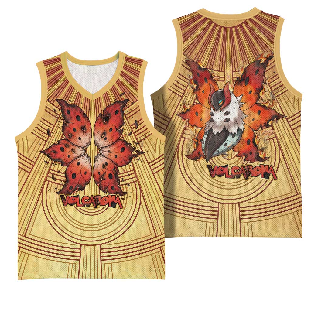 Volcarona Basketball Jersey Aztec Sun God Tapestry Art