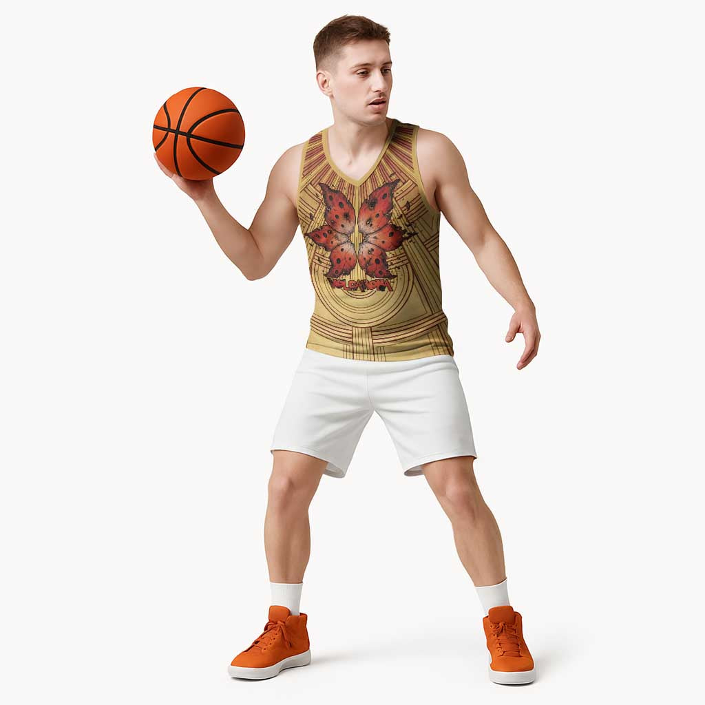 Volcarona Basketball Jersey Aztec Sun God Tapestry Art